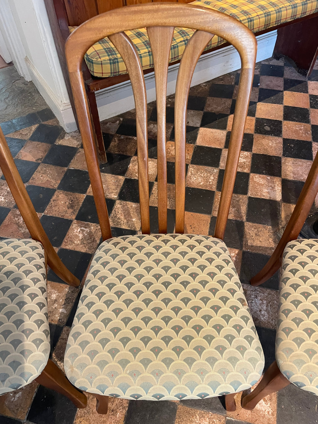 4 Teak Arran 70's Style Dining Chairs