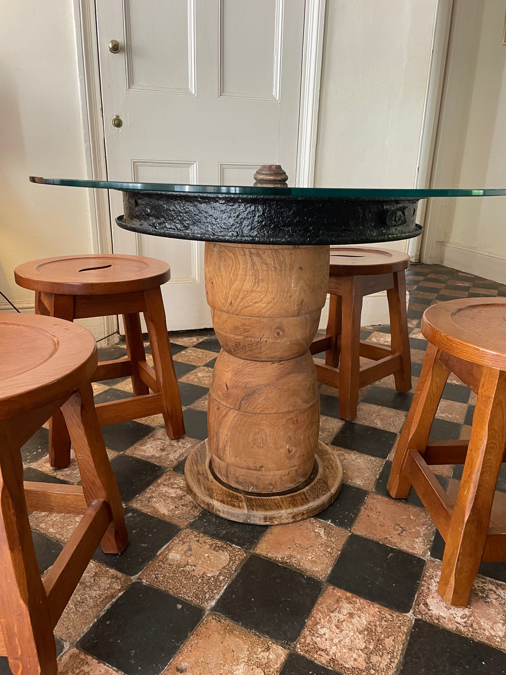 Vintage Wagon Wheel Table