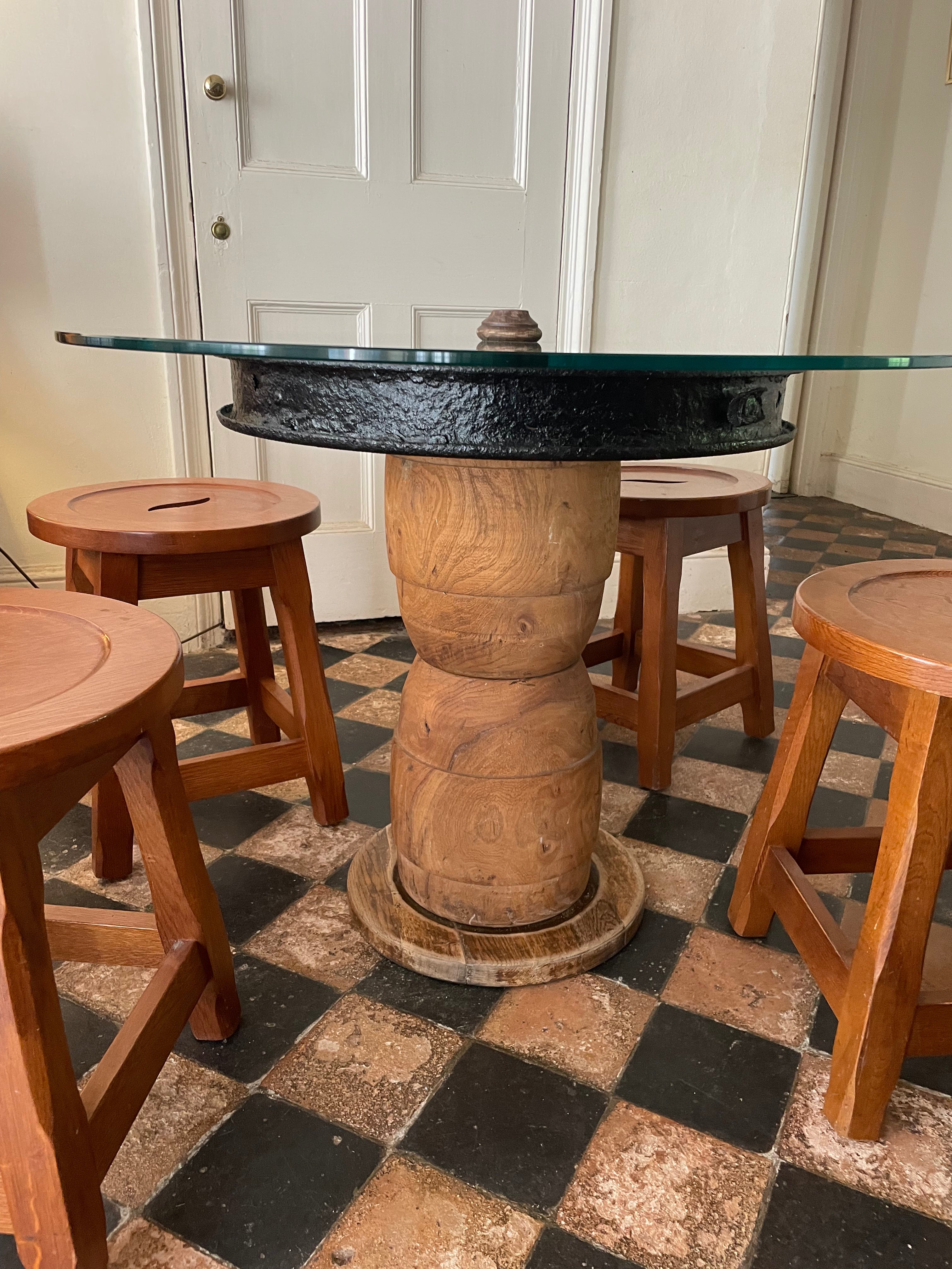 Vintage Wagon Wheel Table